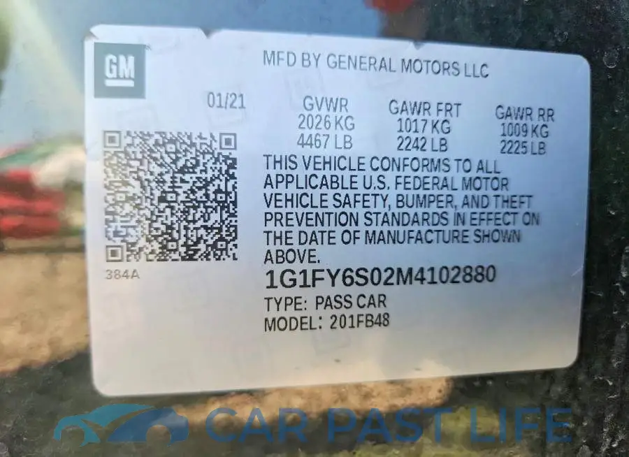 1G1FY6S02M4102880# 13