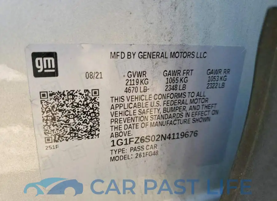 1G1FZ6S02N4119676# 12