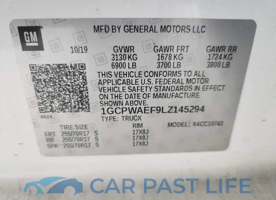 1GCPWAEF9LZ145294# 13