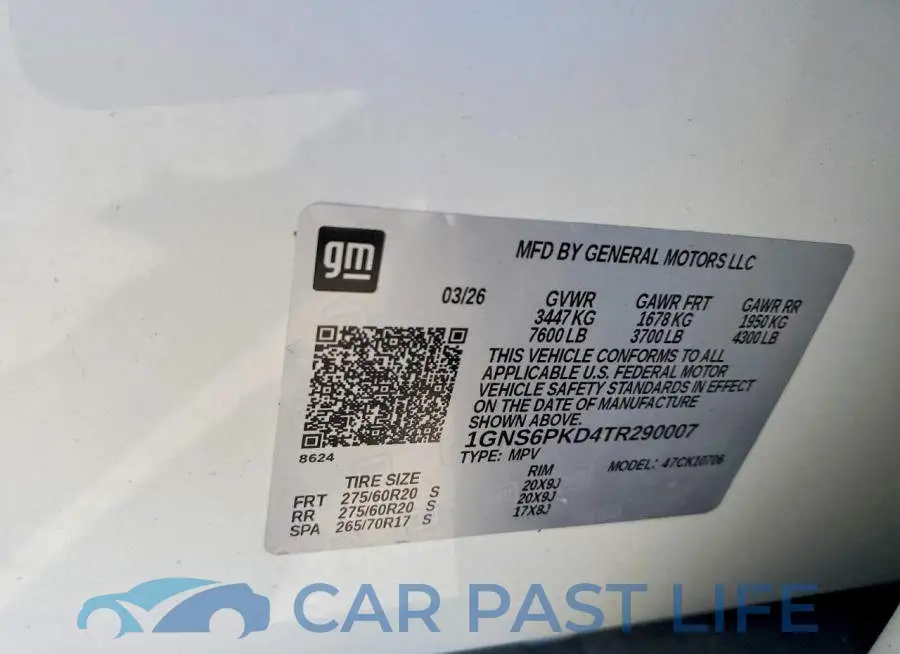 1GNS6PKD4TR290007# 14