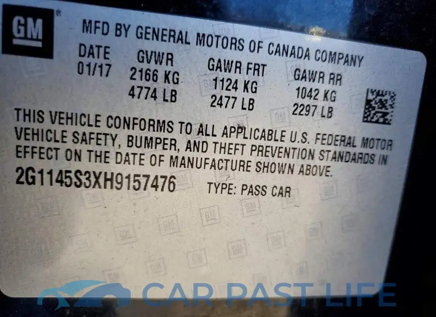 2G1145S3XH9157476# 12