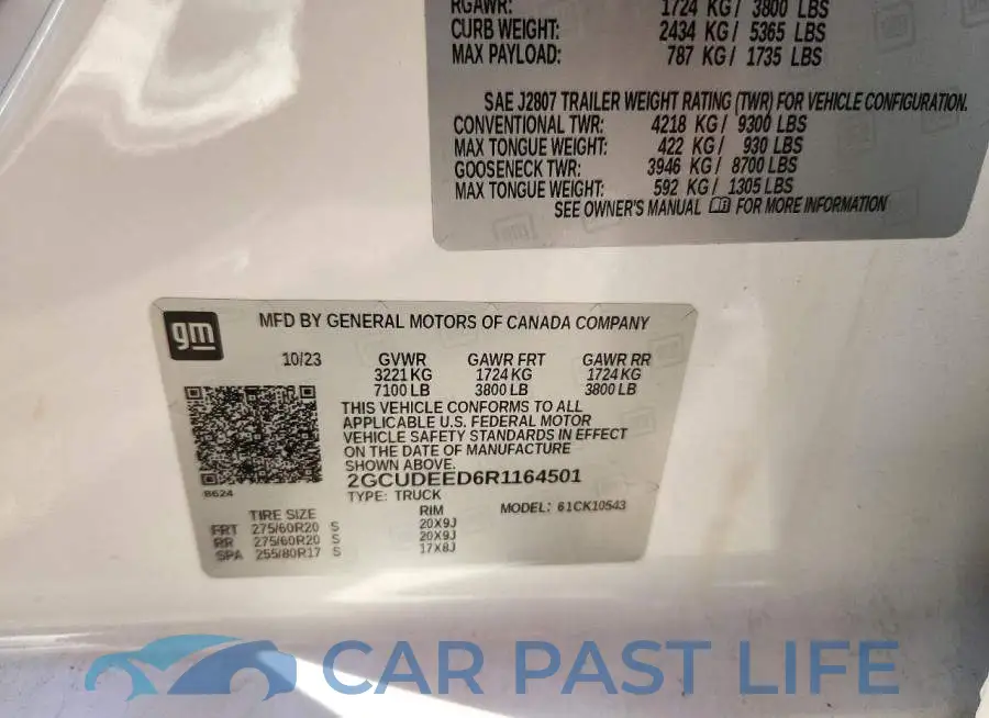 2GCUDEED6R1164501# 12