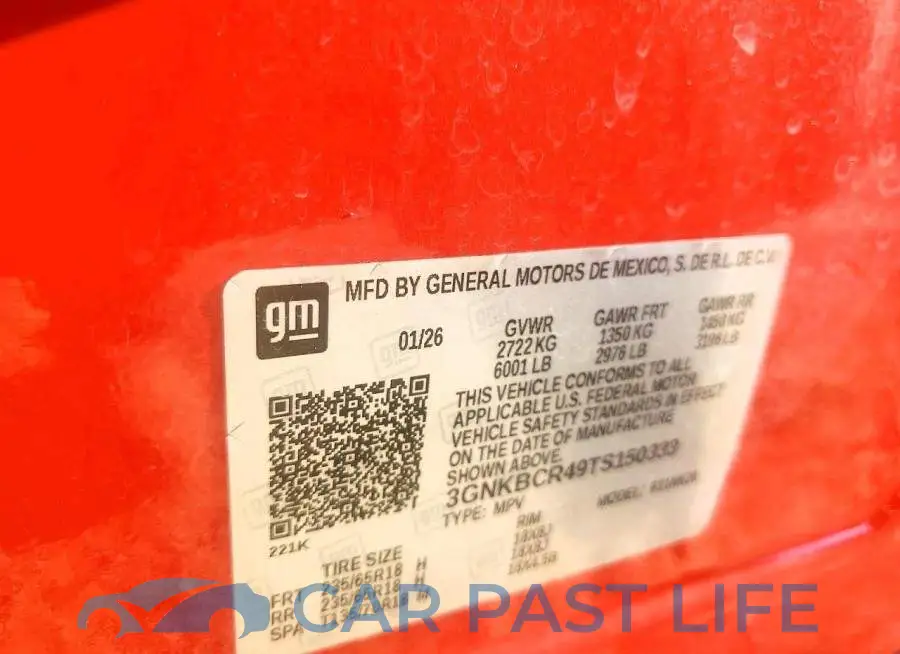 3GNKBCR49TS150333# 12