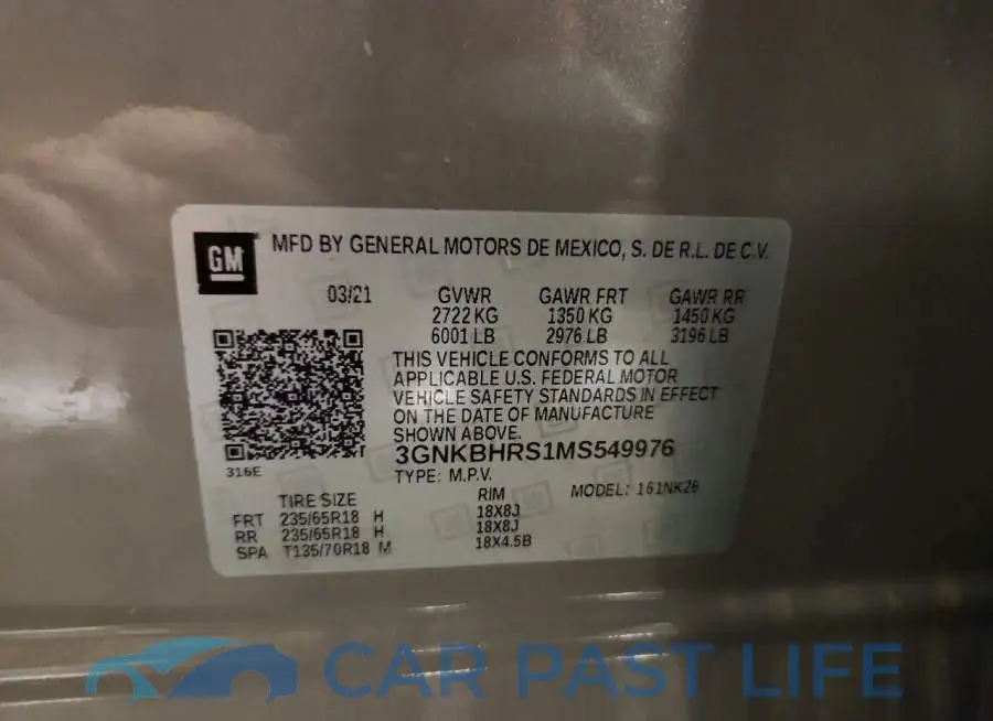 3GNKBHRS1MS549976# 13