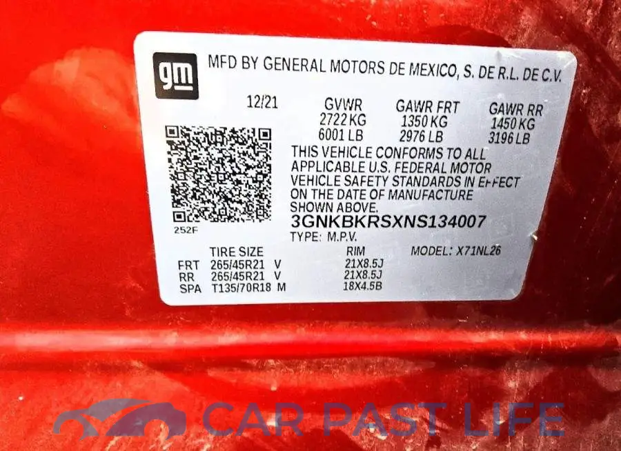 3GNKBKRSXNS134007# 13