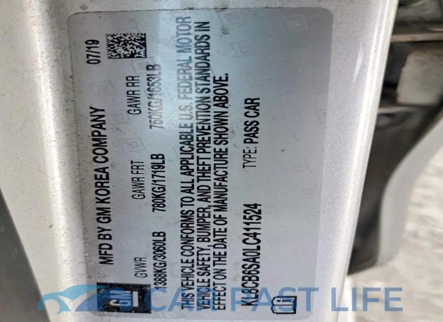 KL8CB6SA0LC411524# 12