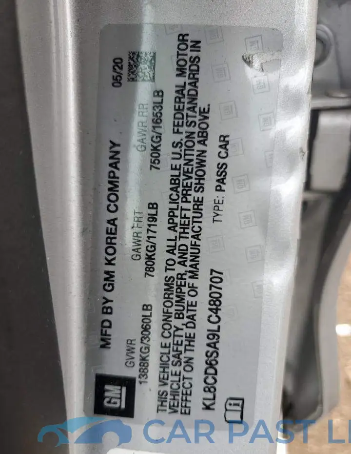 KL8CD6SA9LC480707# 12