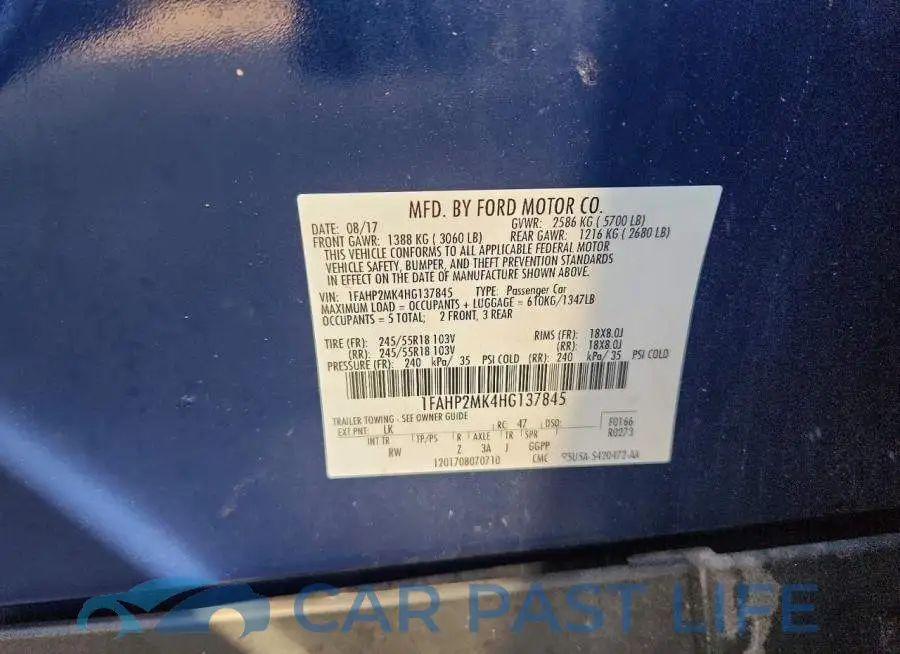 1FAHP2MK4HG137845# 13