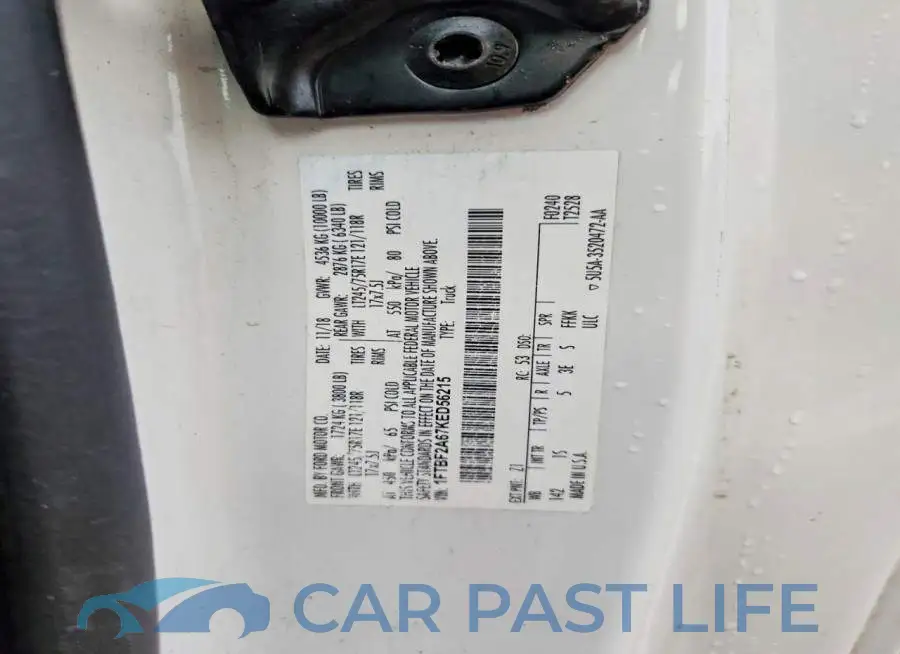 1FTBF2A67KED56215# 12