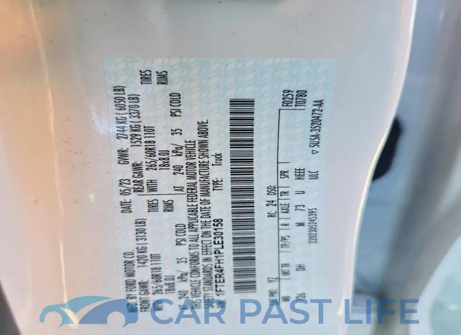 1FTER4FH1PLE30158# 12