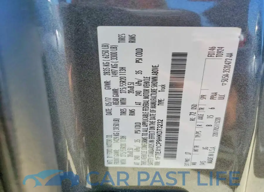 1FTEX1CP9HKD73232# 12