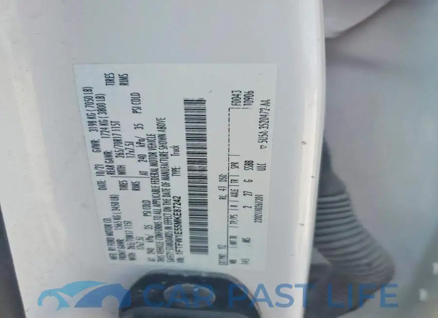 1FTFW1E55MKE87242# 12