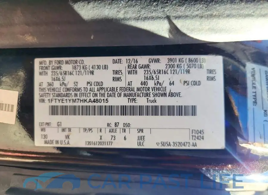 1FTYE1YM7HKA48015# 13