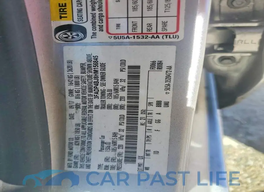 3FADP4BJ8HM156845# 13