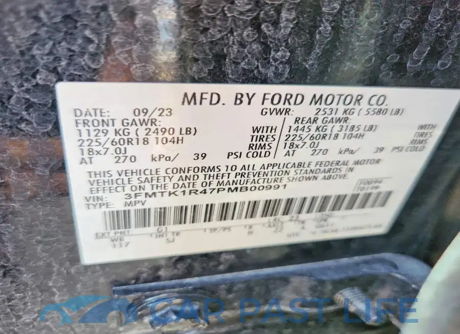 3FMTK1R47PMB00991# 14
