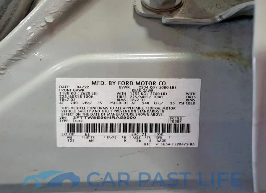 3FTTW8E96NRA59000# 12
