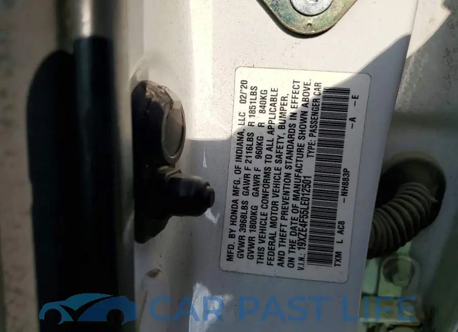 19XZE4F55LE012501# 12