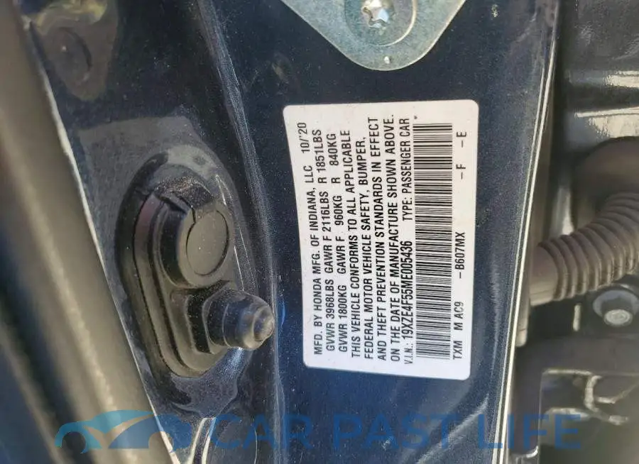 19XZE4F55ME005436# 12
