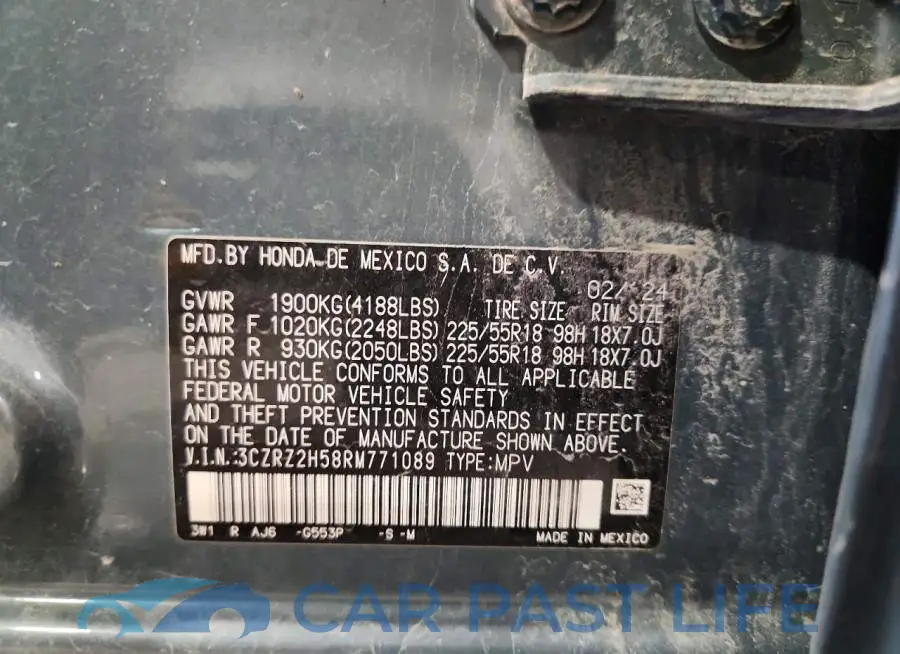 3CZRZ2H58RM771089# 13