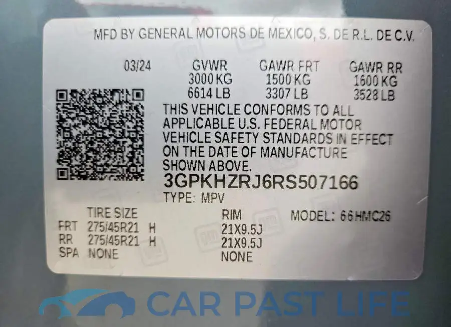 3GPKHZRJ6RS507166# 13