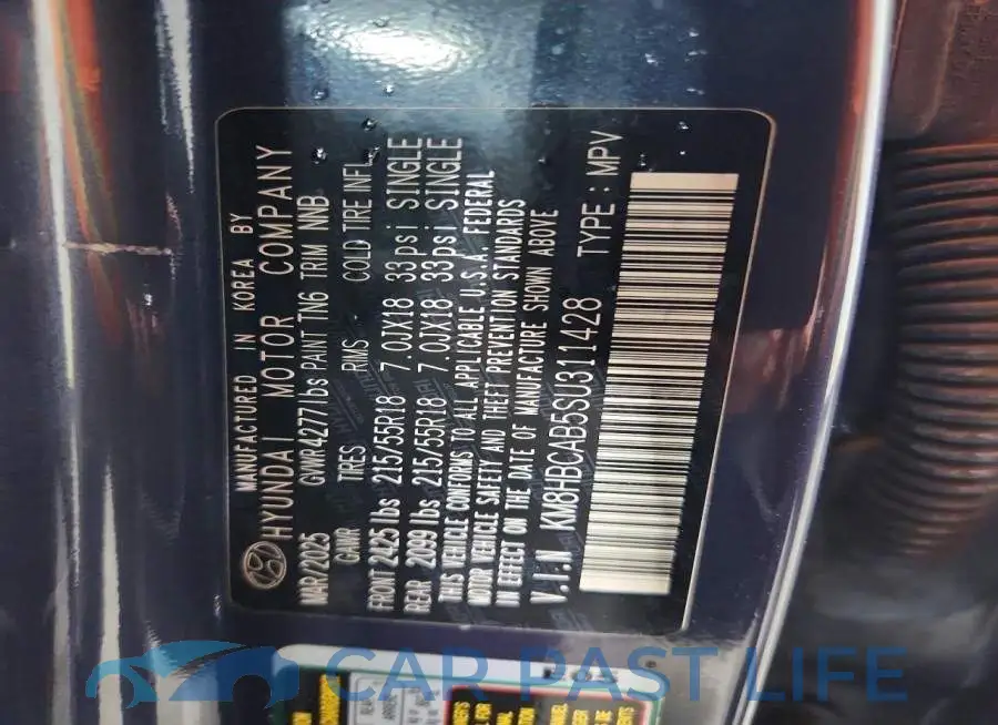 KM8HBCAB5SU311428# 14