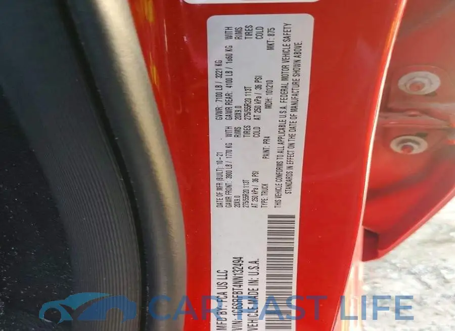 1C6SRFBT4NN132494# 12