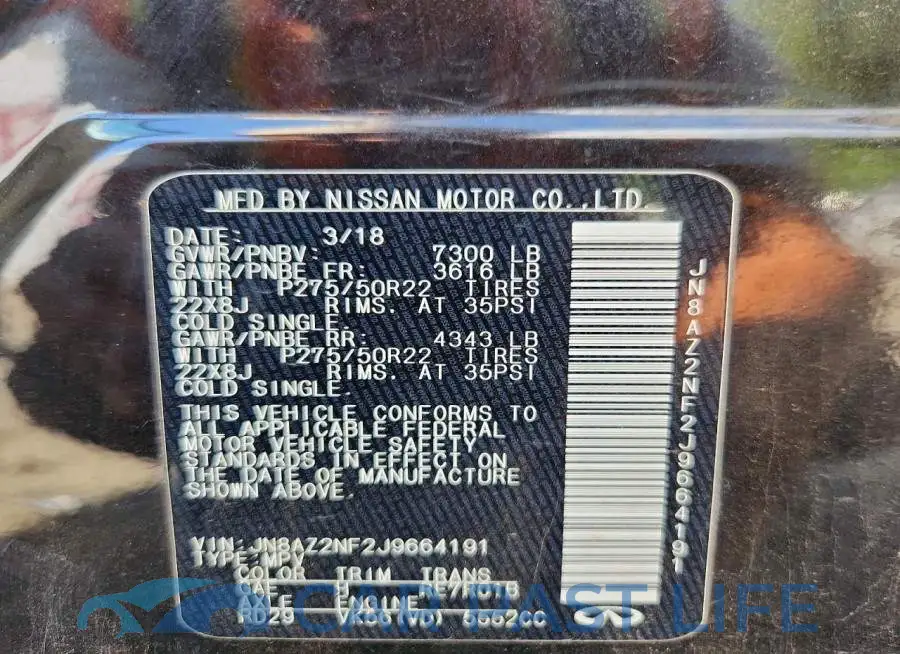JN8AZ2NF2J9664191# 13