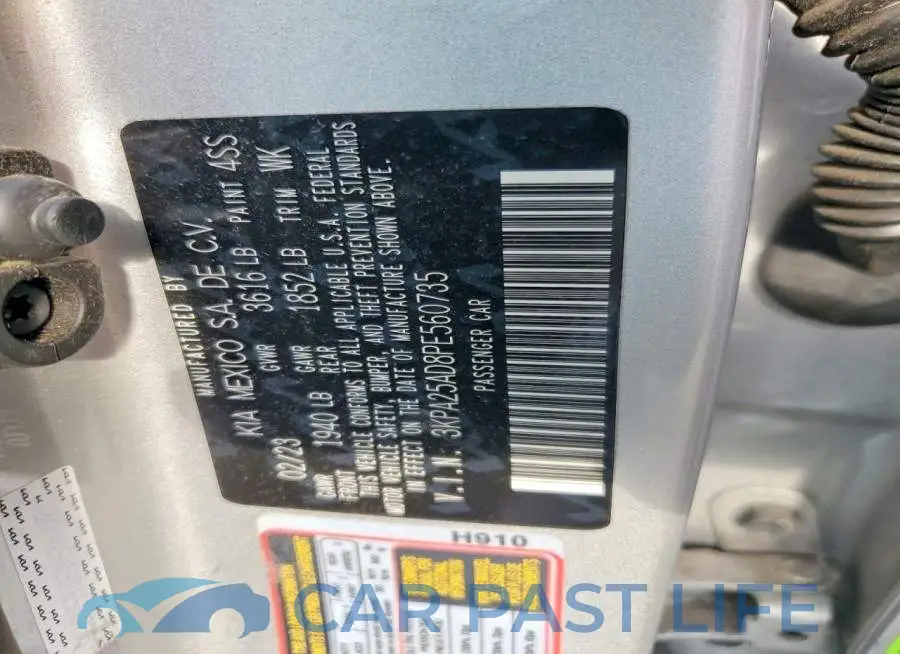 3KPA25AD8PE560735# 12
