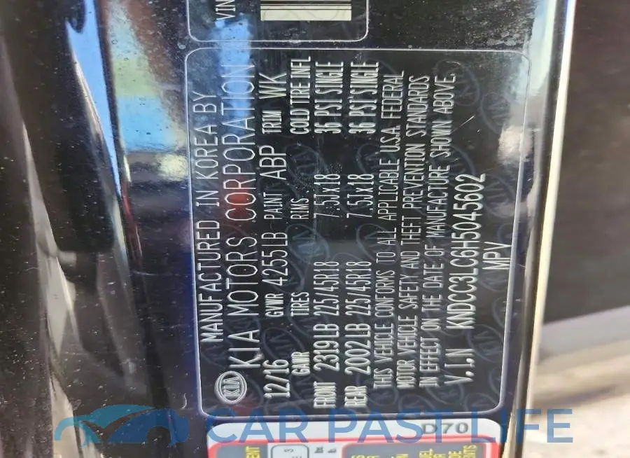 KNDCC3LC6H5045602# 13