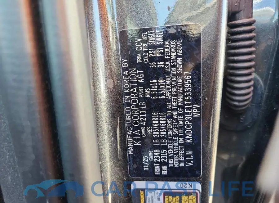 KNDCP3LE1T5339567# 12