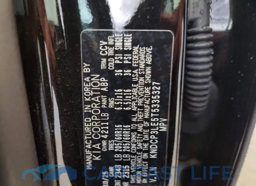 KNDCP3LE5T5335327# 13