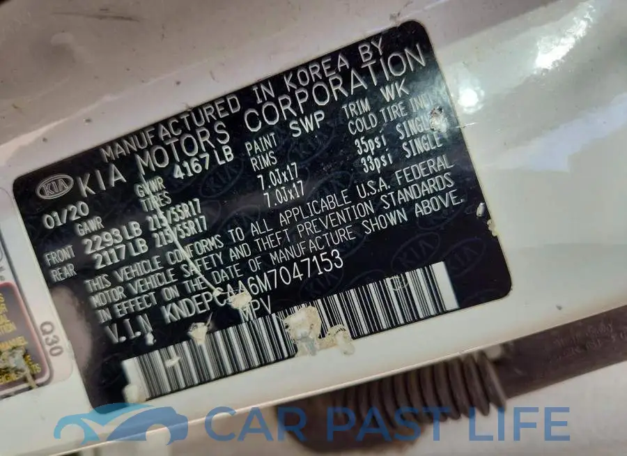 KNDEPCAA6M7047153# 12