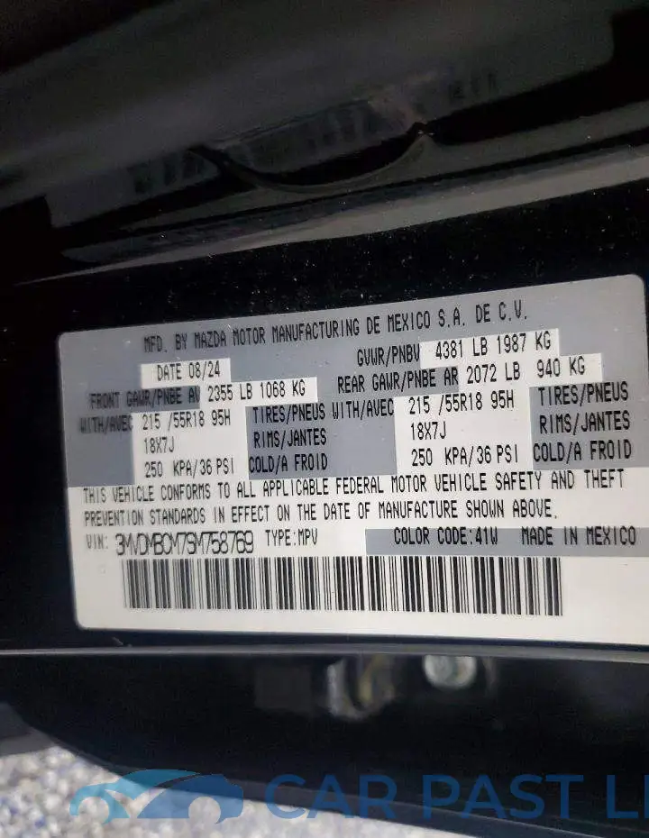 3MVDMBCM7SM758769# 13