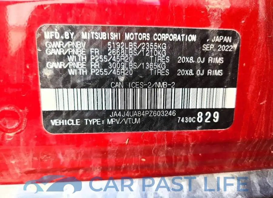 JA4J4UA84PZ603246# 14