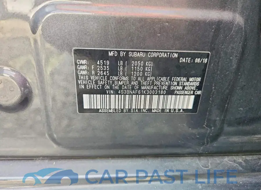 4S3BNAF61K3003180# 12