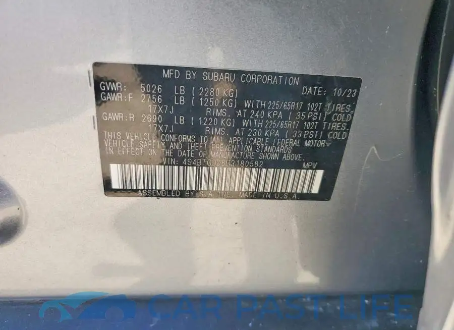 4S4BTGUD6R3180582# 12