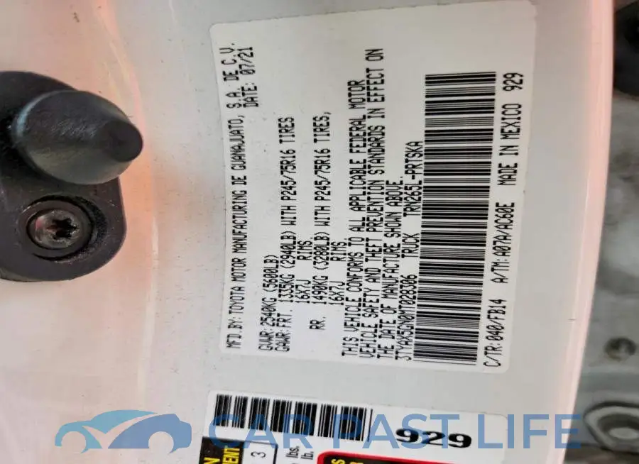 3TYAX5GN0MT028306# 12
