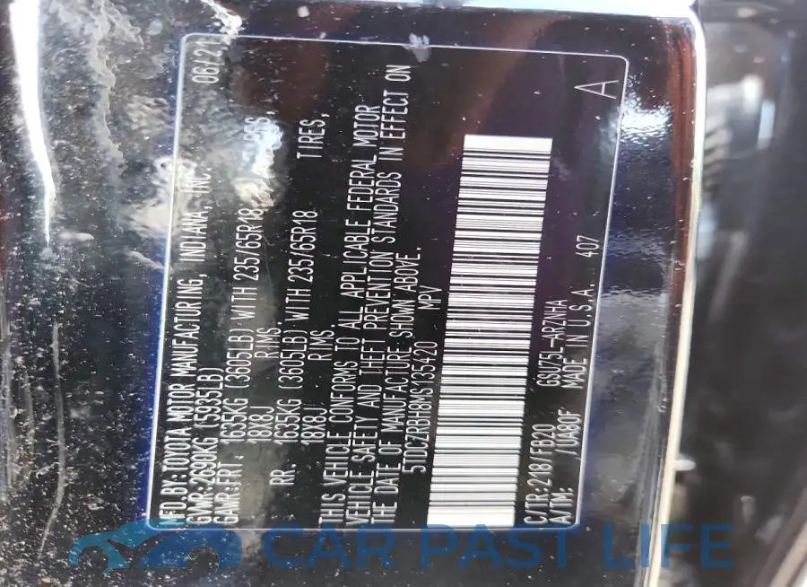 5TDCZRBH8MS135420# 13