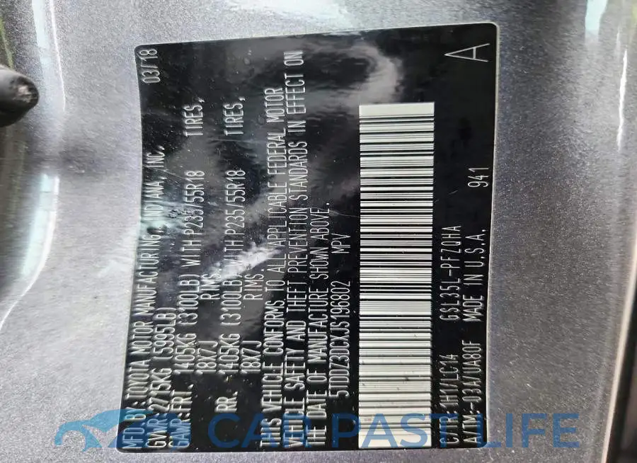 5TDDZ3DCXJS196802# 14