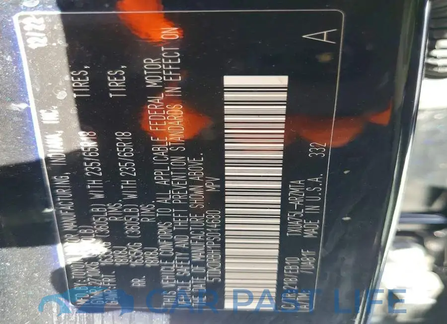 5TDKDRBH1PS014680# 13