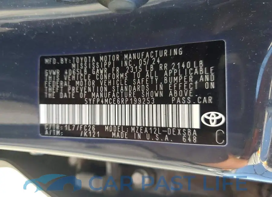 5YFP4MCE6RP199253# 12