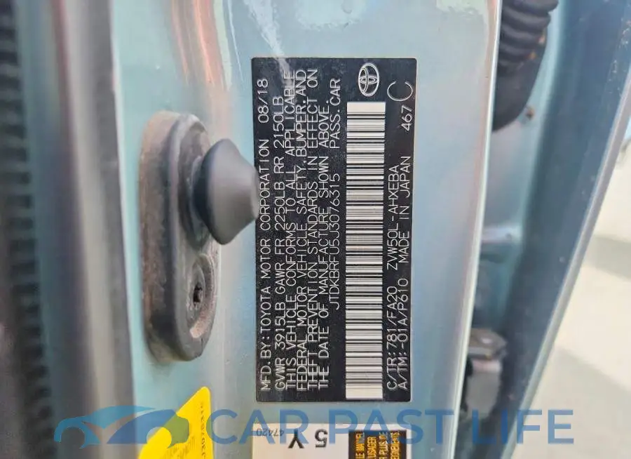 JTDKBRFU5J3076315# 12