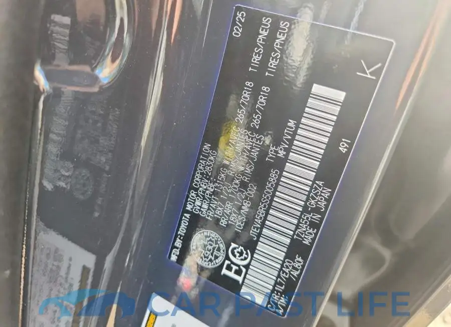 JTEVA5BR5S5005885# 13