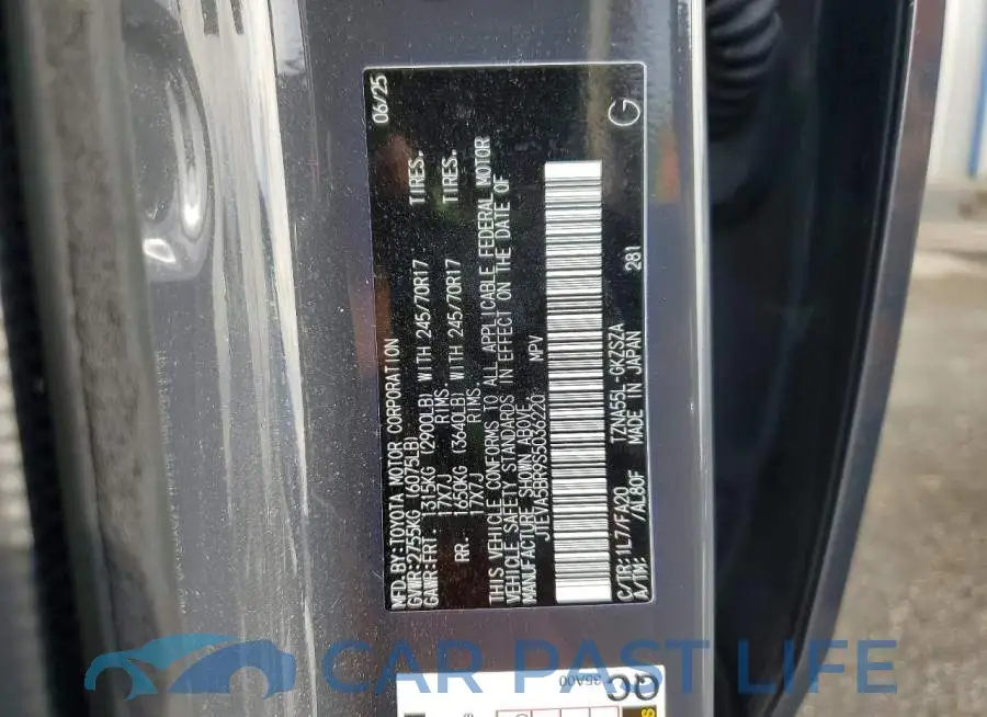 JTEVA5BR9S5036220# 13