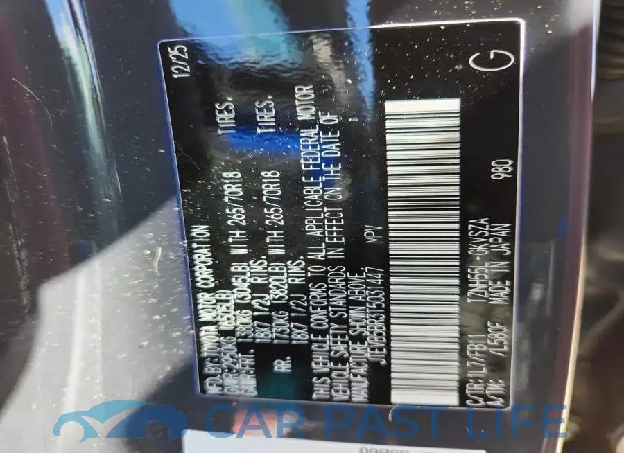 JTEVB5BR3T5031447# 13
