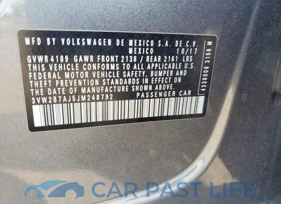 3VW2B7AJ5JM248792# 12