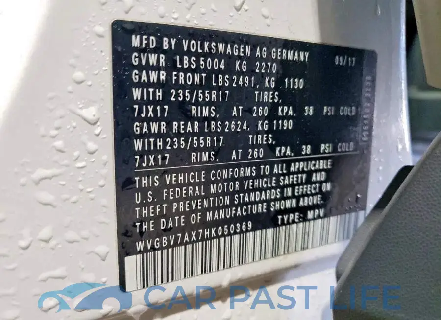 WVGBV7AX7HK050369# 13
