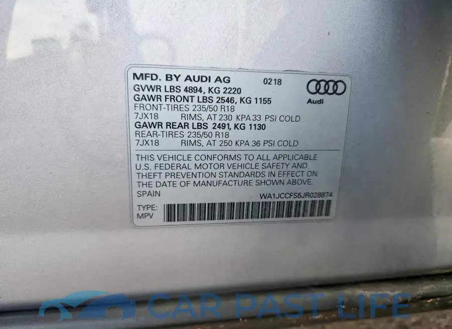 WA1JCCFS5JR028874# 13