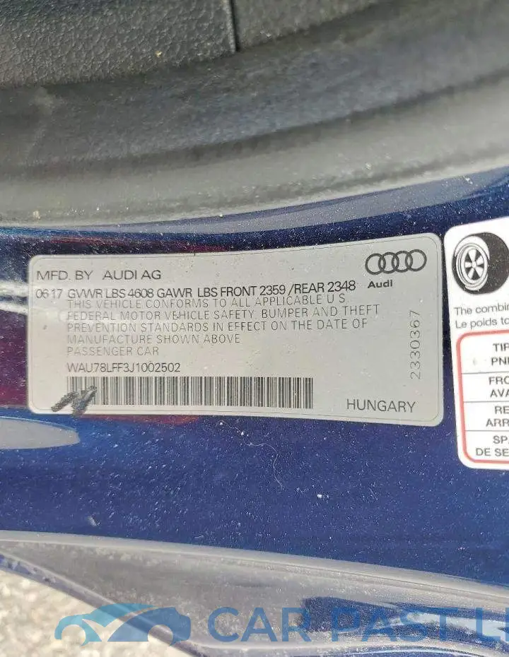 WAU78LFF3J1002502# 12
