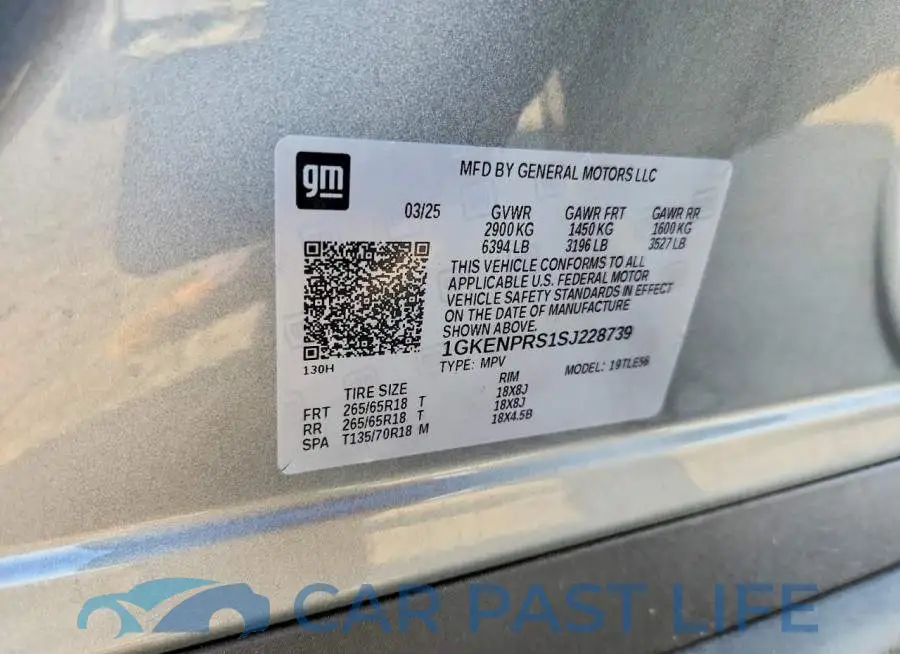 1GKENPRS1SJ228739# 13
